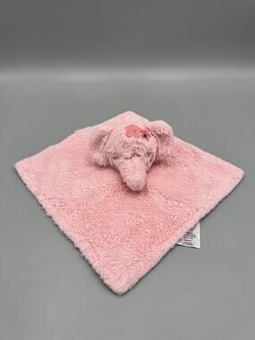 Parents Choice Pink Elephant Lovey Plush Baby Security Blanket Floral Bottom